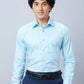Raymond Men Blue Structure Slim Fit Cotton Shirt