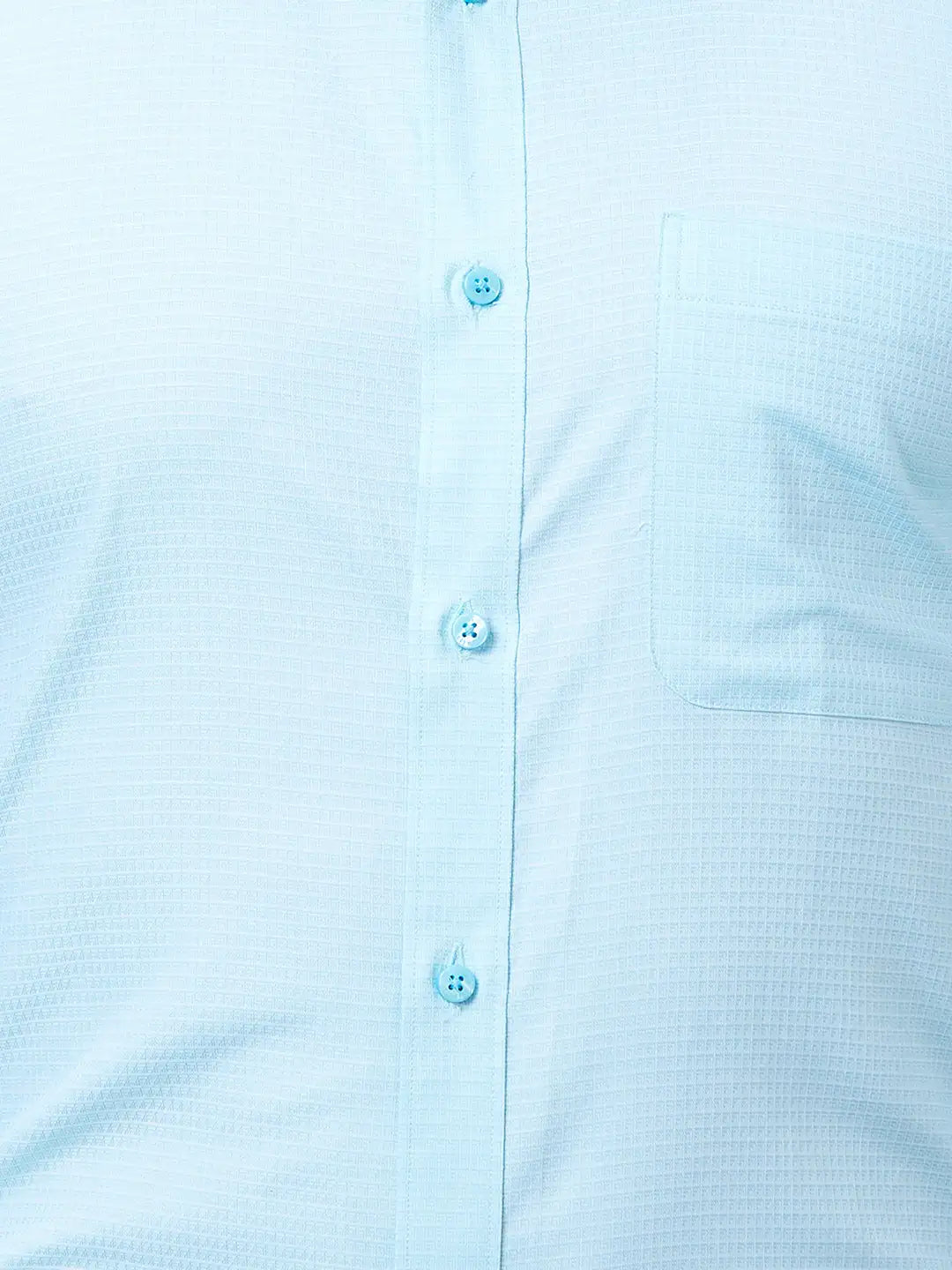 Raymond Men Blue Structure Slim Fit Cotton Shirt