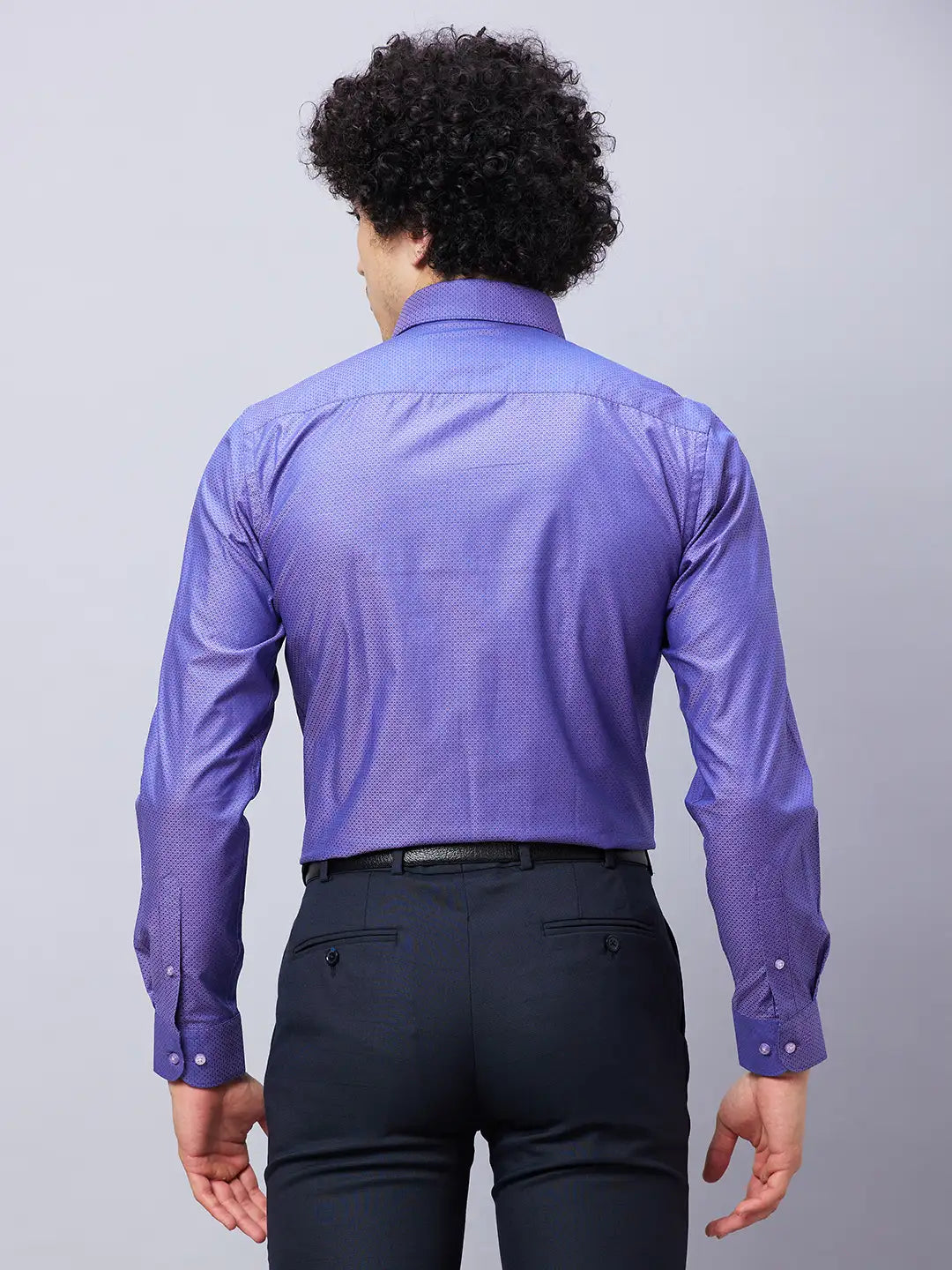 Raymond Men Blue Structure Slim Fit Cotton Shirts