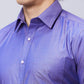 Raymond Men Blue Structure Slim Fit Cotton Shirts