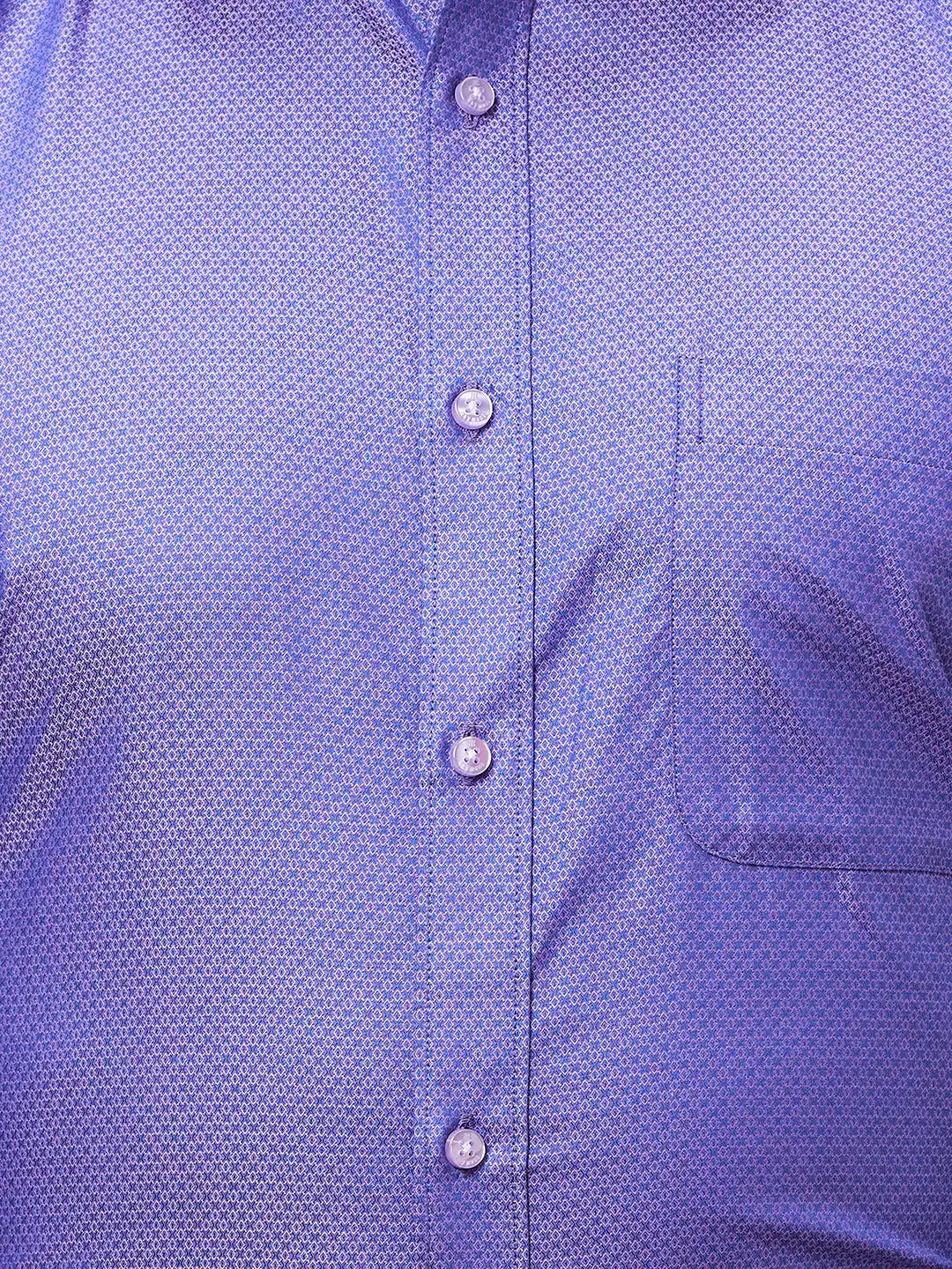 Raymond Men Blue Structure Slim Fit Cotton Shirts