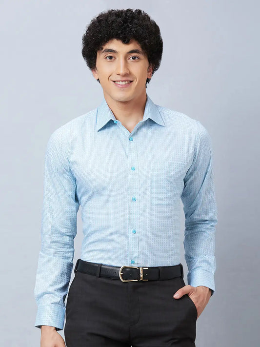 Raymond Men Red Structure Slim Fit Cotton Shirts