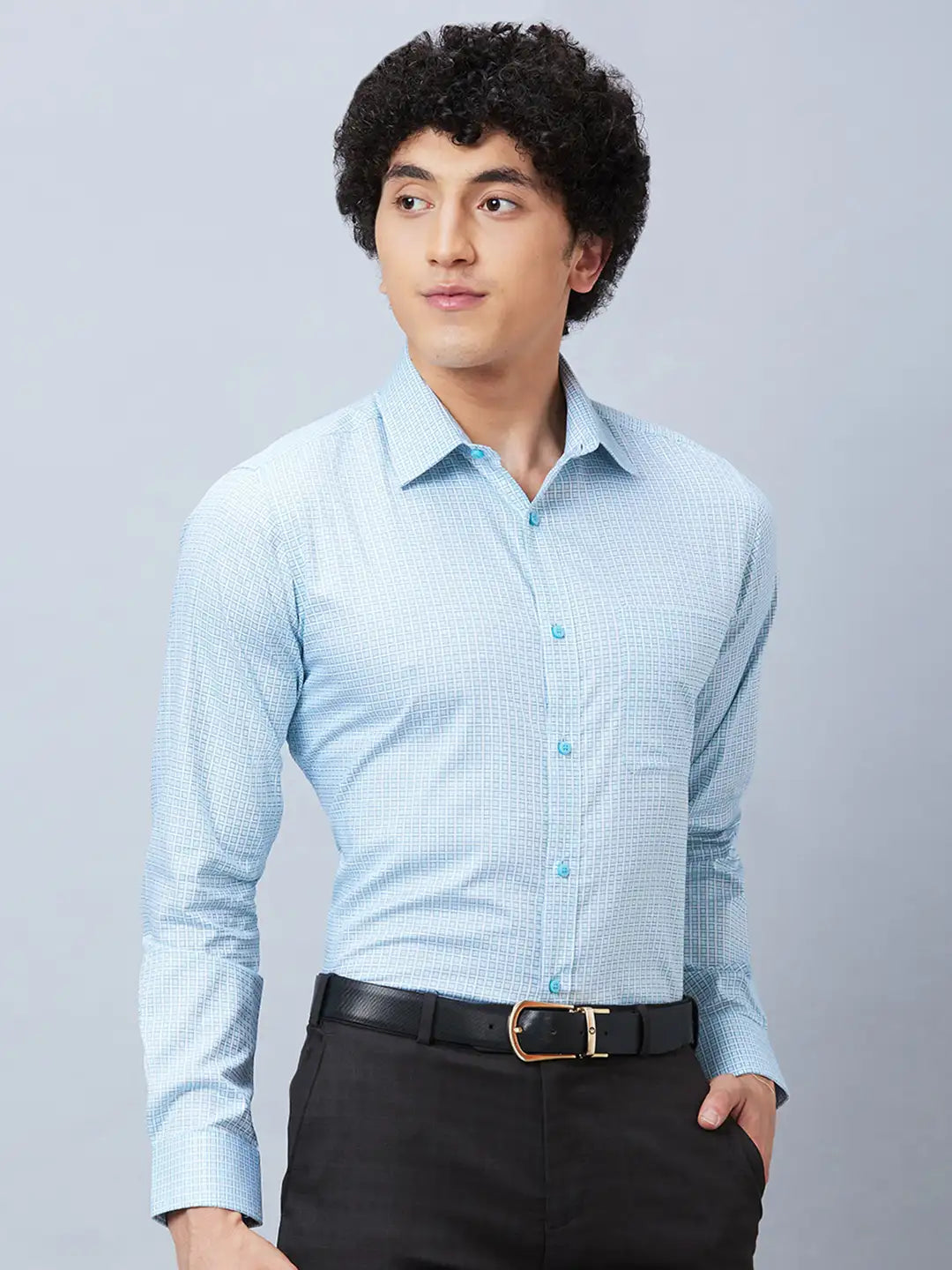 Raymond Men Red Structure Slim Fit Cotton Shirts