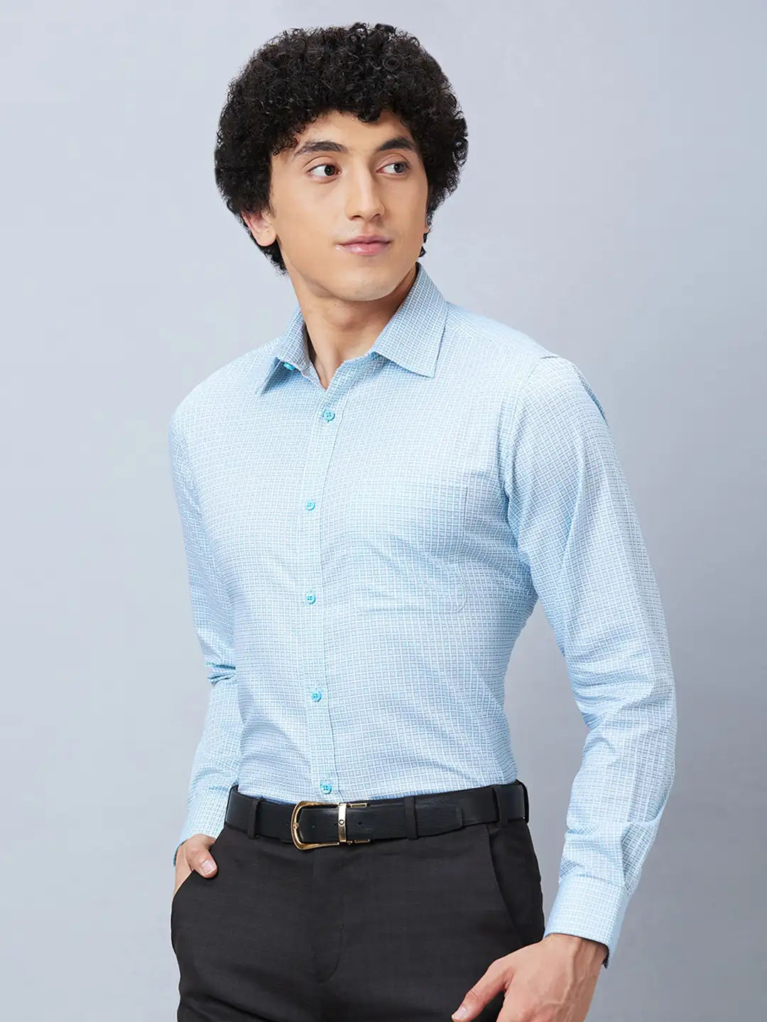 Raymond Men Red Structure Slim Fit Cotton Shirts