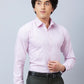 Raymond Men Blue Structure Slim Fit Cotton Shirts