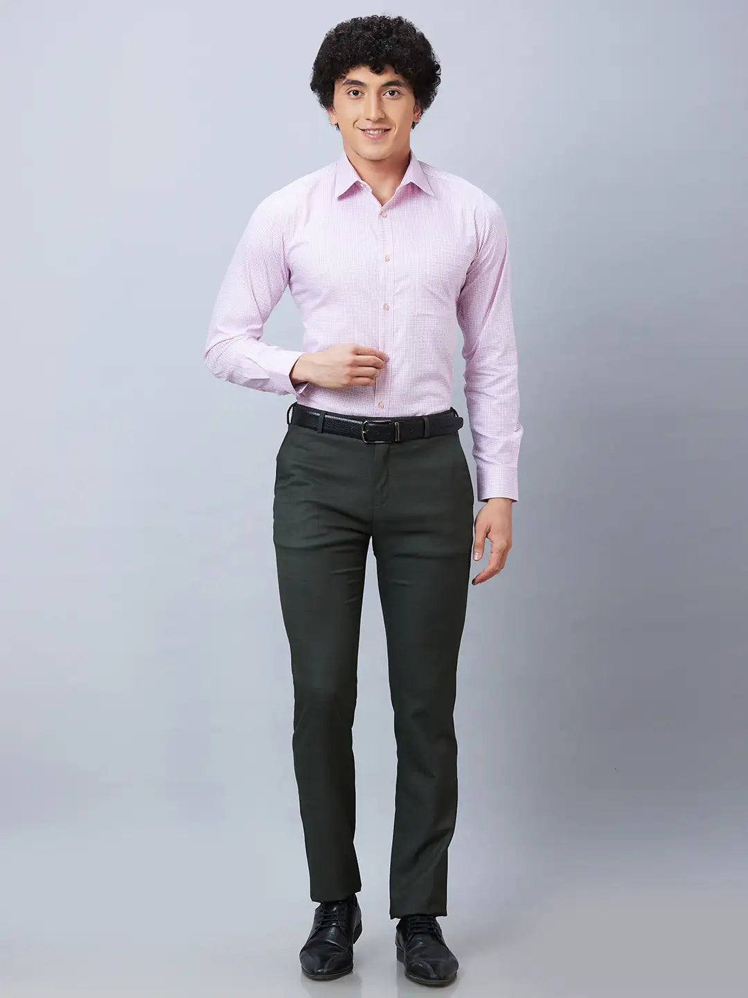 Raymond Men Blue Structure Slim Fit Cotton Shirts