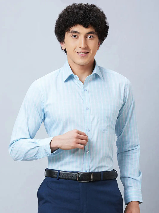 Raymond Men Fawn Structure Slim Fit Cotton Shirt