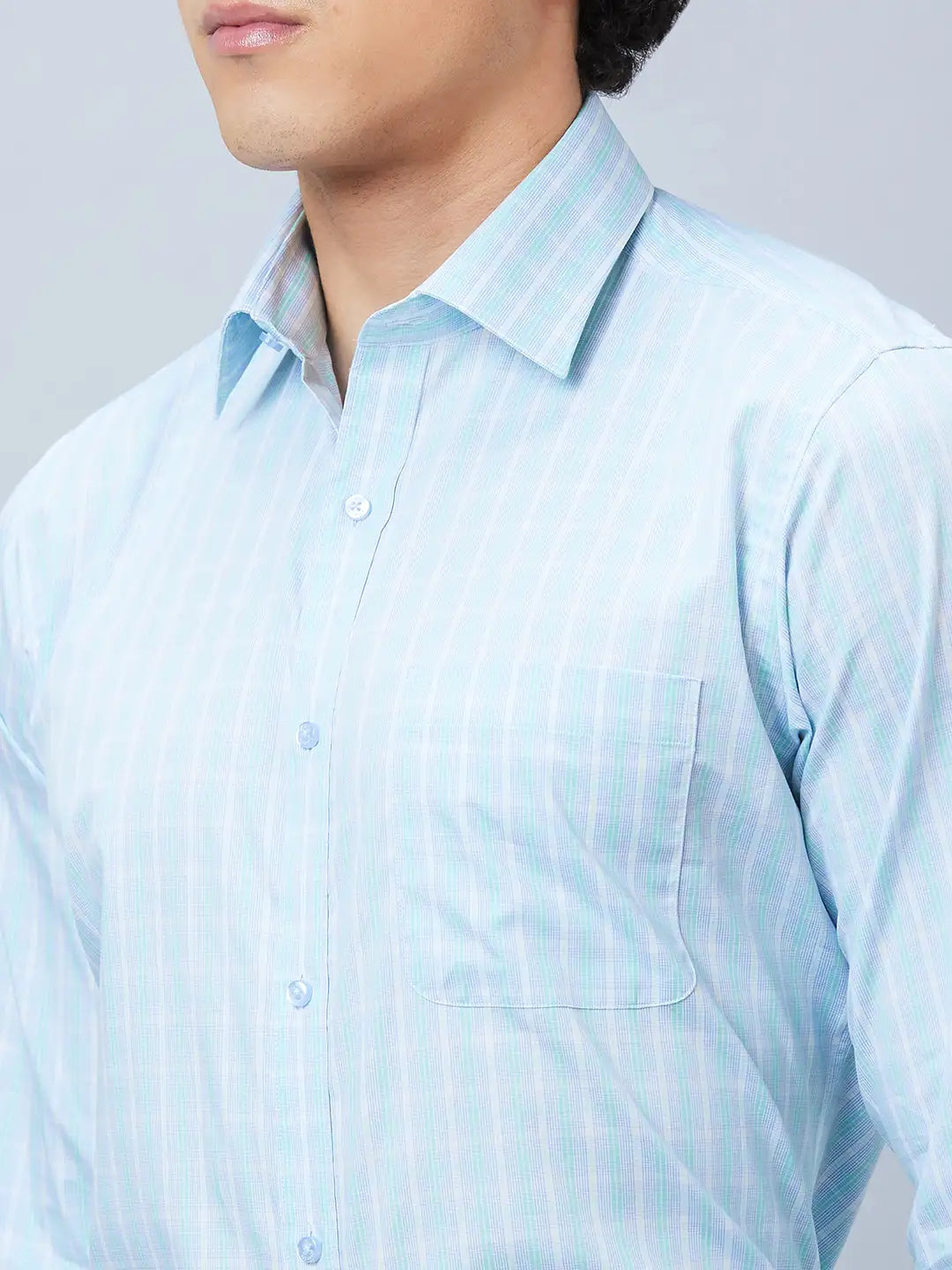 Raymond Men Fawn Structure Slim Fit Cotton Shirt