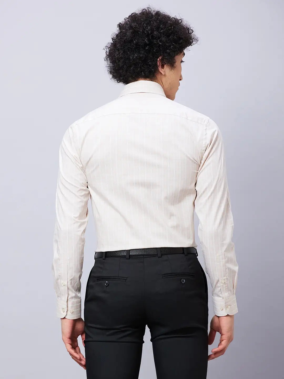Raymond Men Violet Structure Slim Fit Cotton Shirt