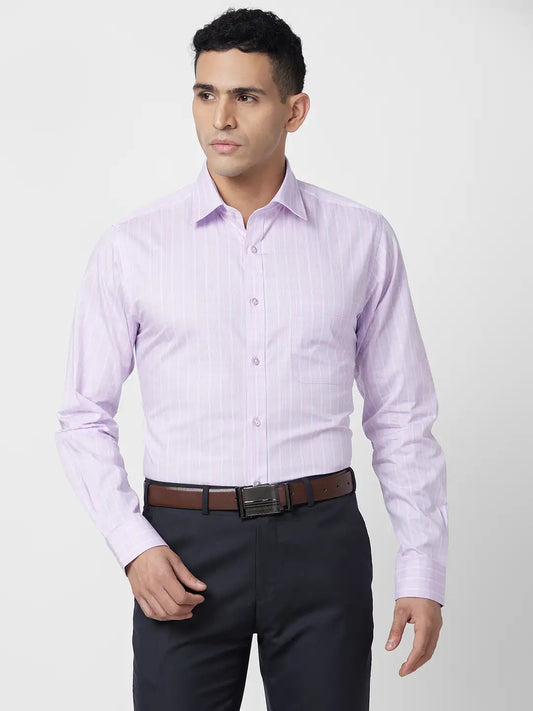 Raymond Men Blue Structure Slim Fit Cotton Shirt