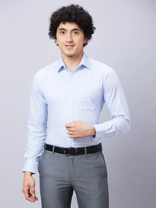Raymond Men Brown Structure Slim Fit Cotton Shirts