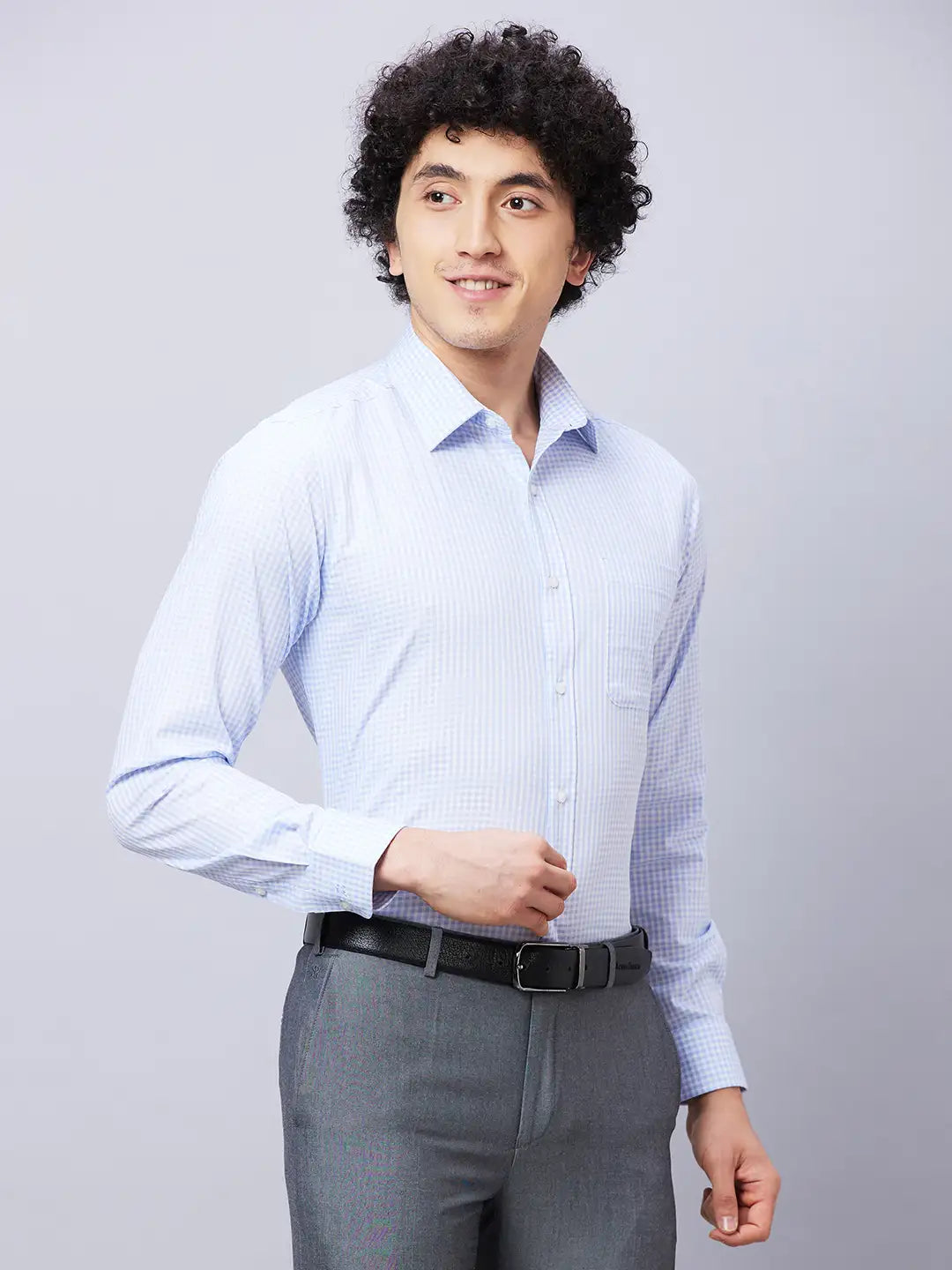 Raymond Men Brown Structure Slim Fit Cotton Shirts