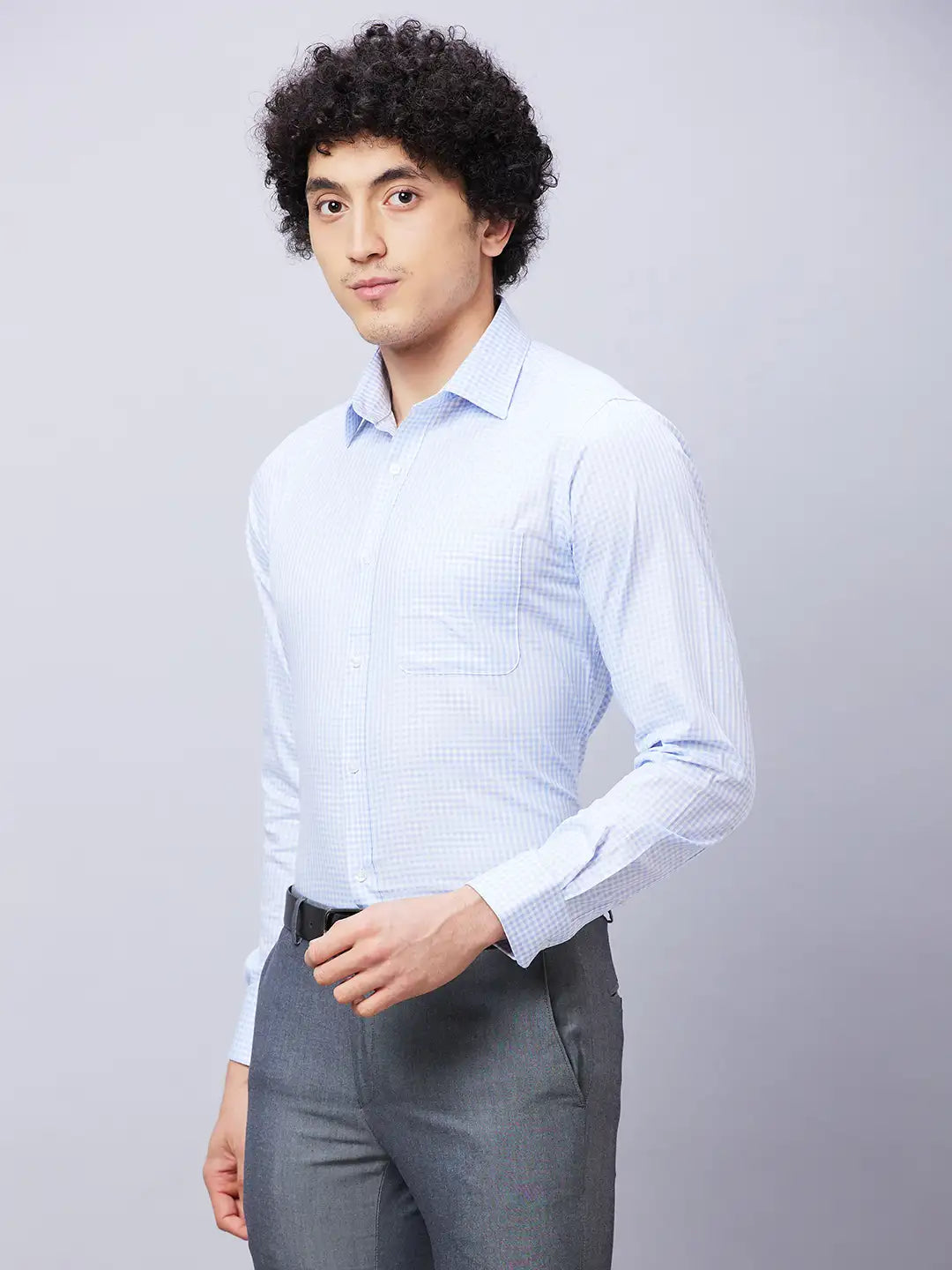Raymond Men Brown Structure Slim Fit Cotton Shirts