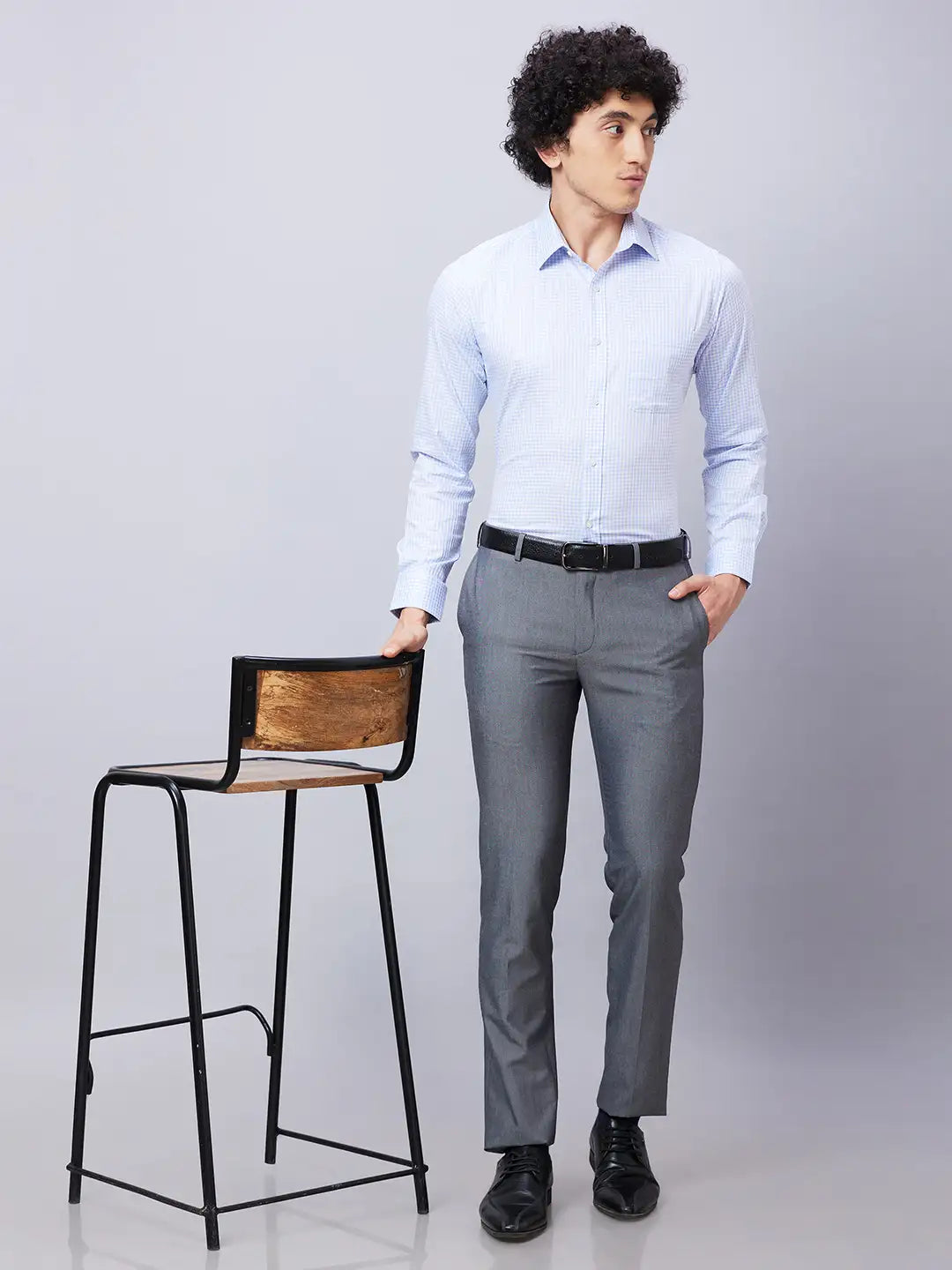 Raymond Men Brown Structure Slim Fit Cotton Shirts