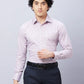 Raymond Men Red Structure Slim Fit Cotton Shirts