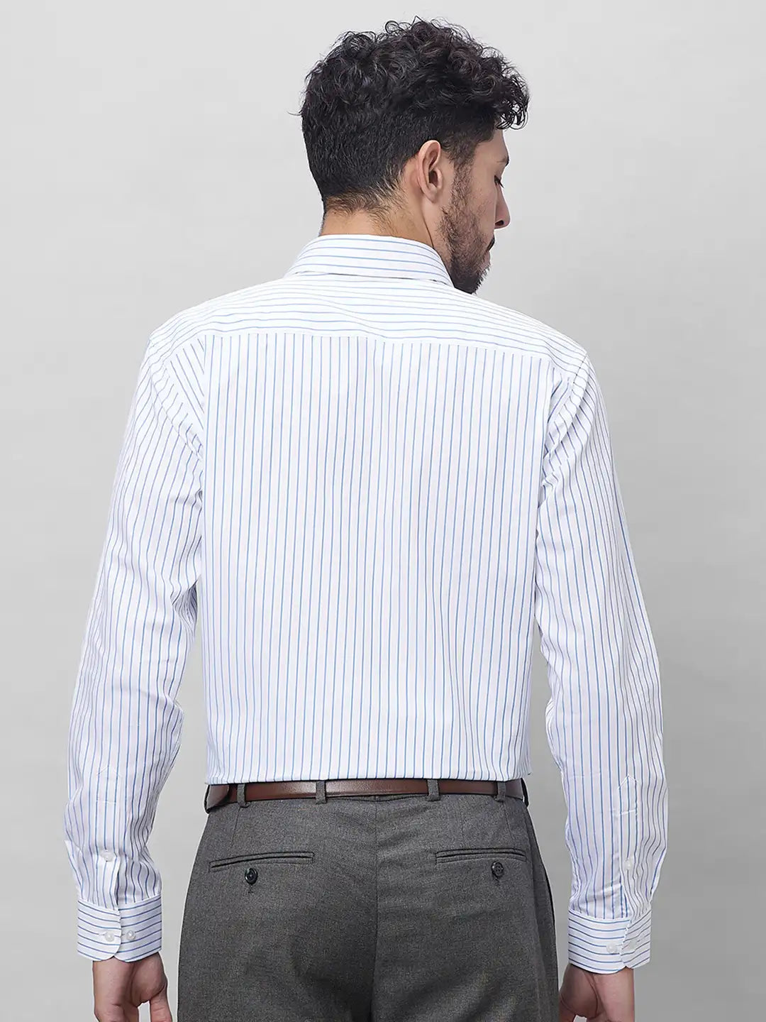Raymond Men Violet Structure Slim Fit Cotton Shirts