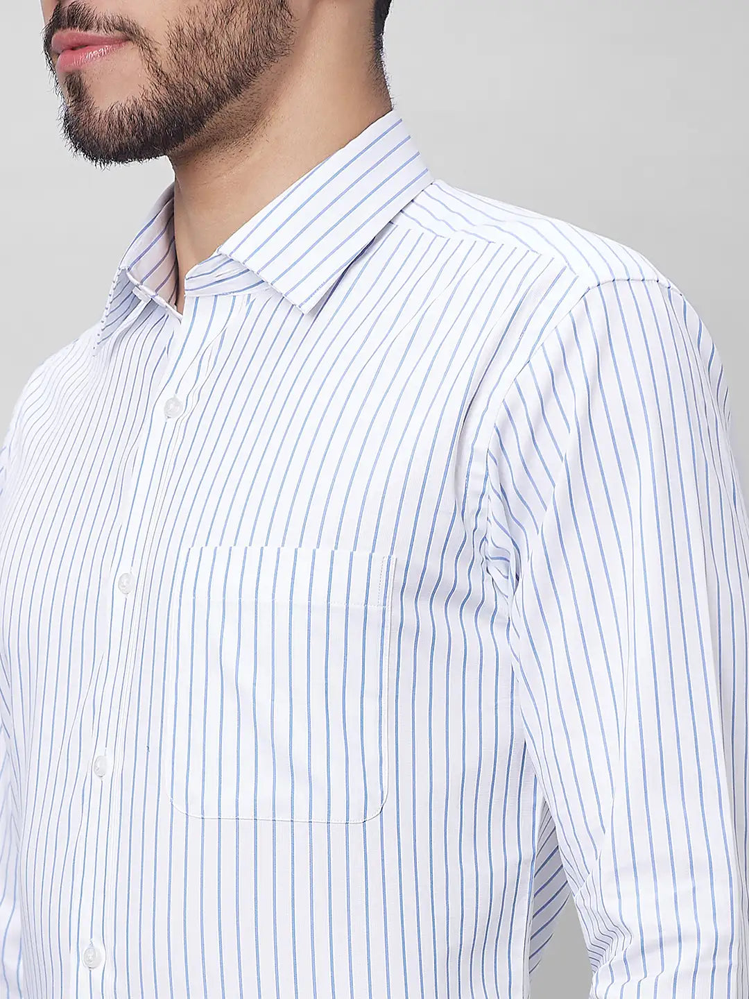 Raymond Men Violet Structure Slim Fit Cotton Shirts