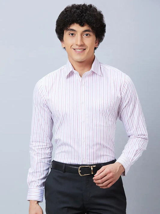 Raymond Men Blue Structure Slim Fit Cotton Shirts