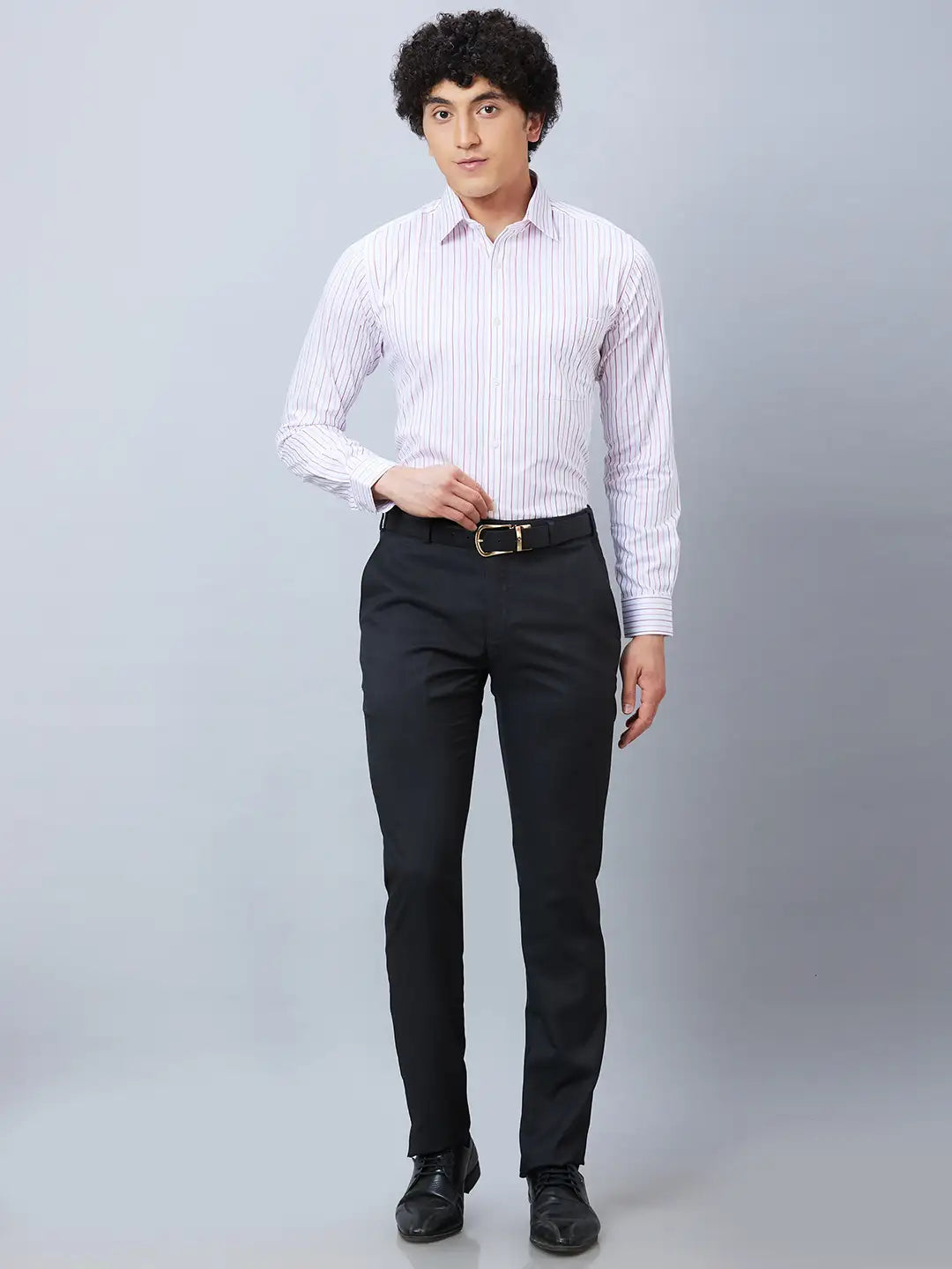 Raymond Men Blue Structure Slim Fit Cotton Shirts