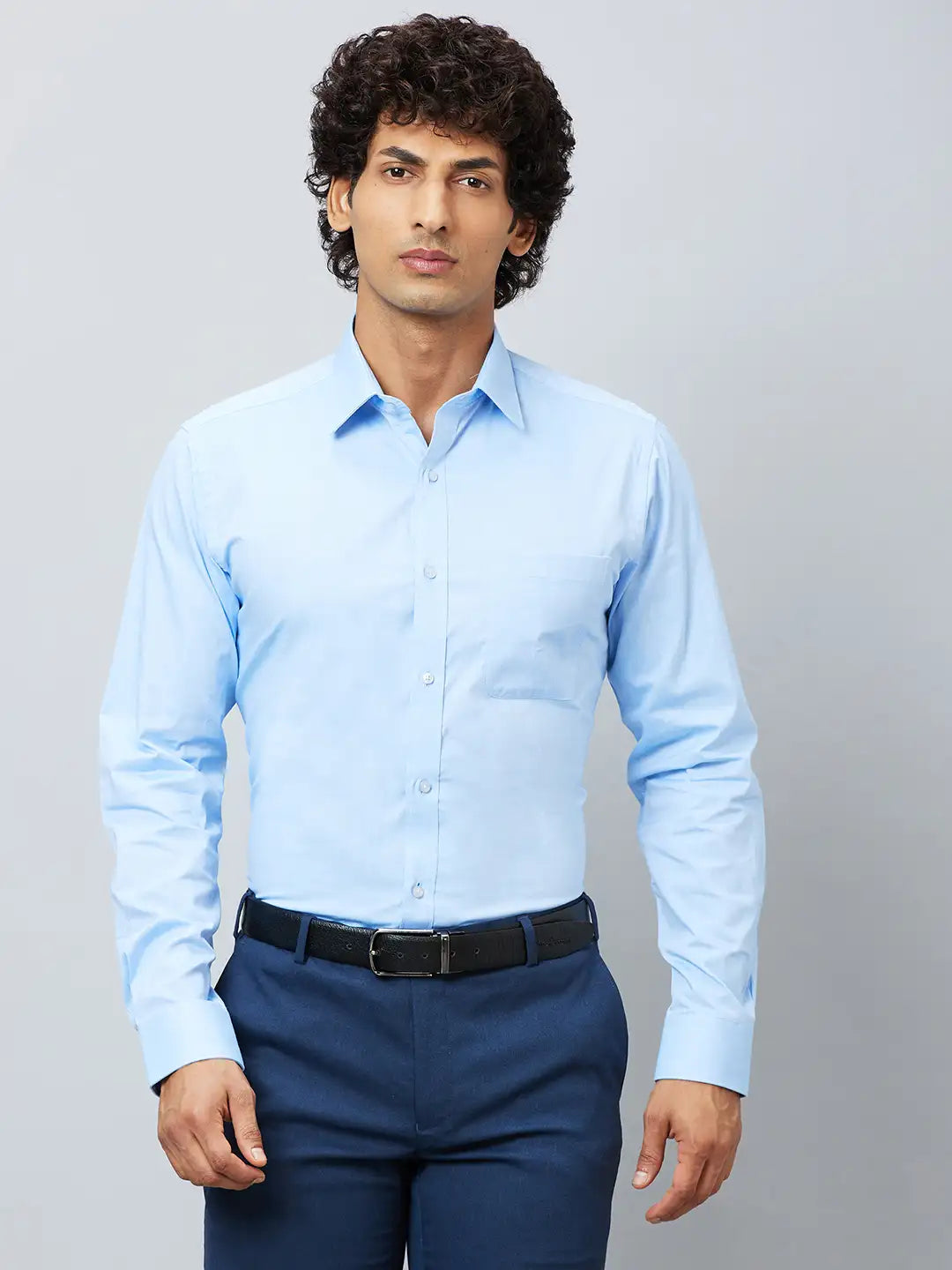 Raymond Men Red Structure Slim Fit Cotton Shirt