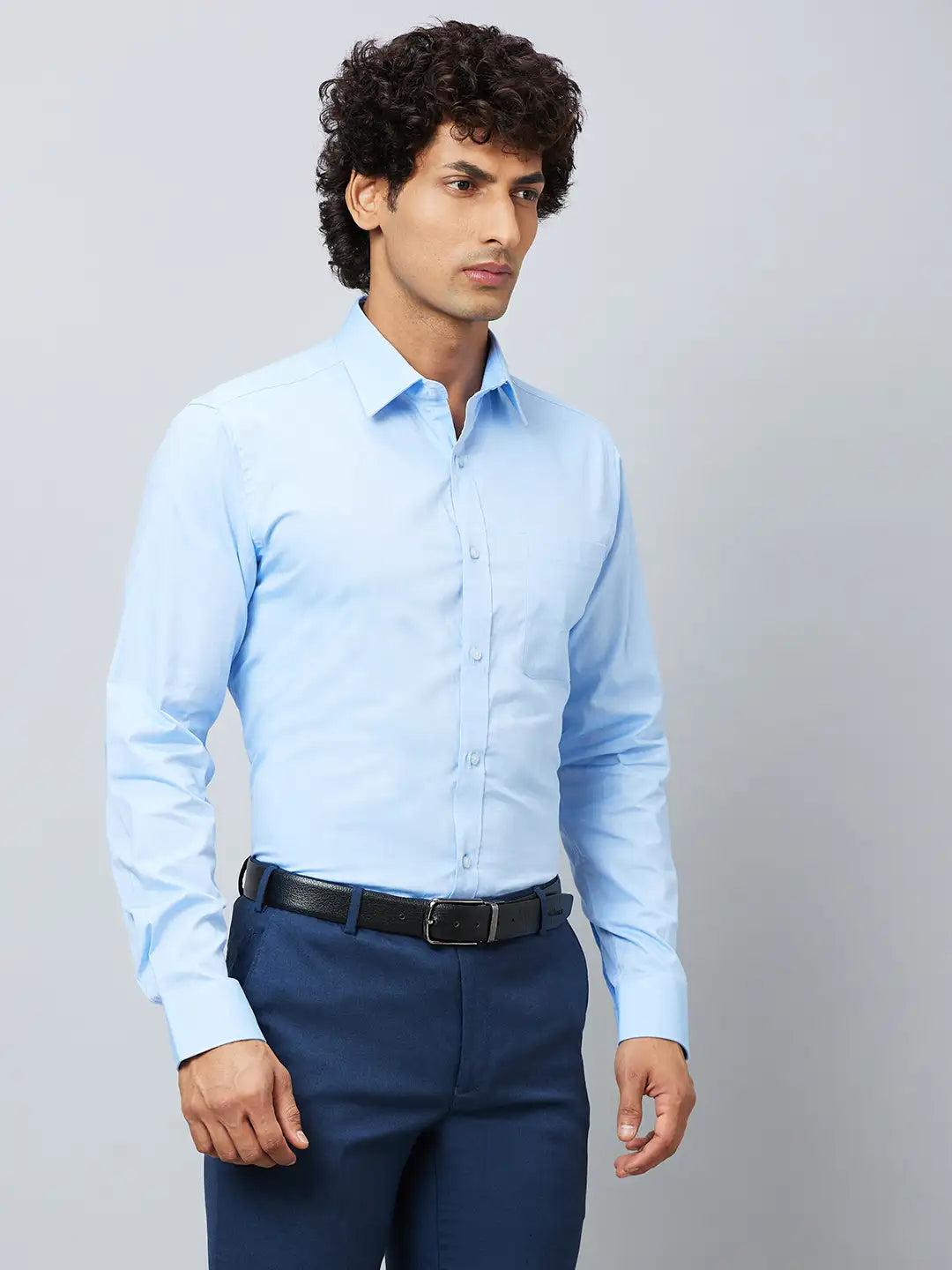 Raymond Men Red Structure Slim Fit Cotton Shirt