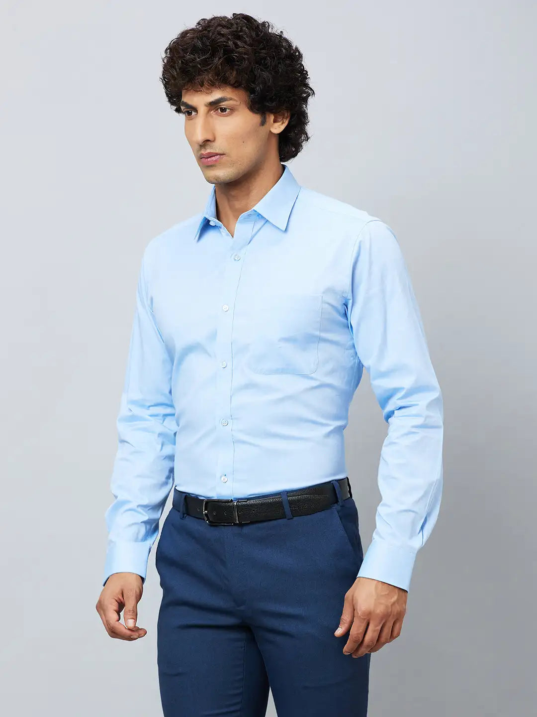 Raymond Men Red Structure Slim Fit Cotton Shirt