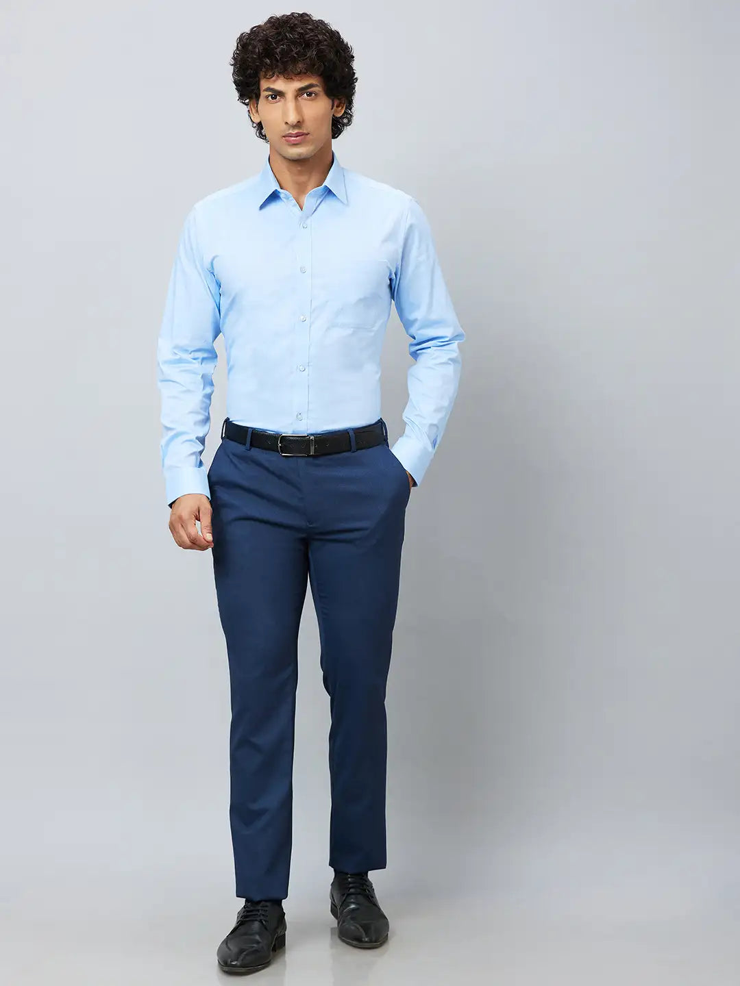 Raymond Men Red Structure Slim Fit Cotton Shirt