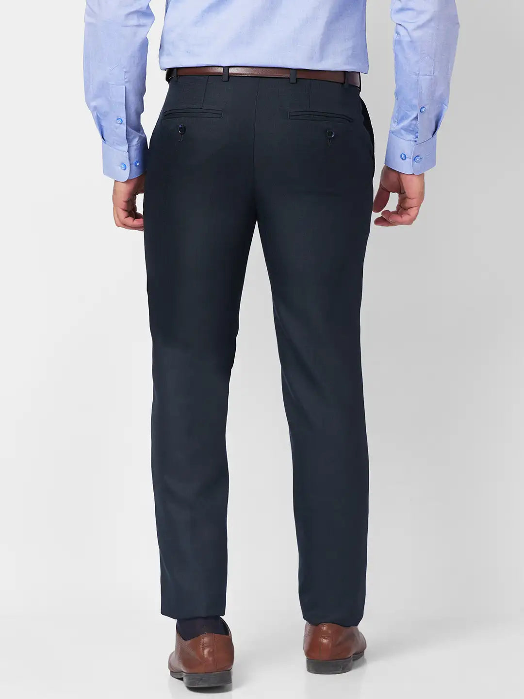 Raymond Men Grey Structure Slim Fit Cotton Shirt