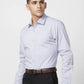 Raymond Men White Structure Slim Fit Cotton Shirt