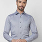 Raymond Men Blue Structure Slim Fit Cotton Shirt