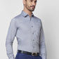Raymond Men Blue Structure Slim Fit Cotton Shirt