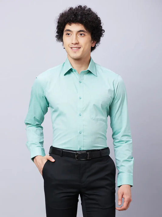 Raymond Men Red Structure Slim Fit Cotton Shirts