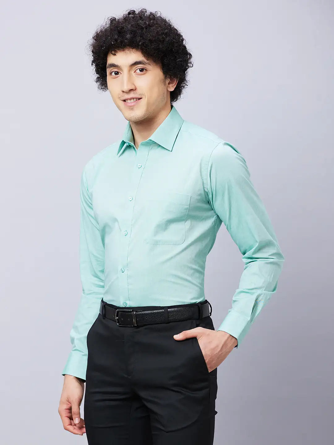 Raymond Men Red Structure Slim Fit Cotton Shirts
