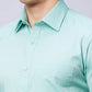 Raymond Men Red Structure Slim Fit Cotton Shirts