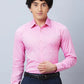 Raymond Men Violet Structure Slim Fit Cotton Shirt