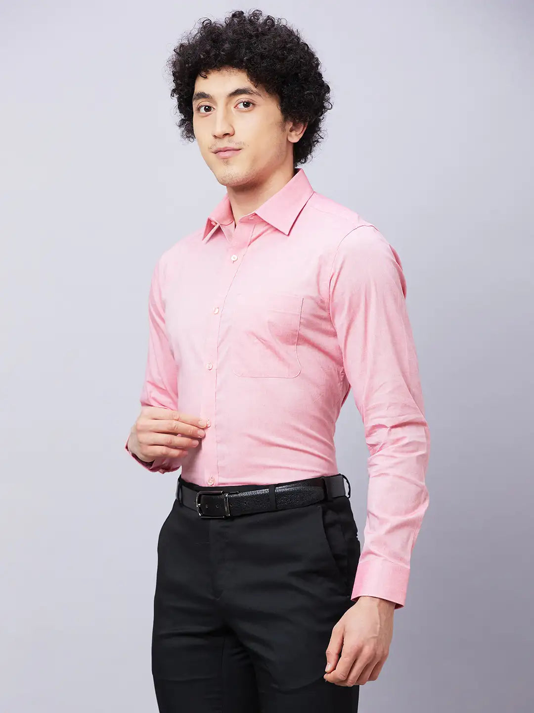 Raymond Men Blue Structure Slim Fit Cotton Shirts