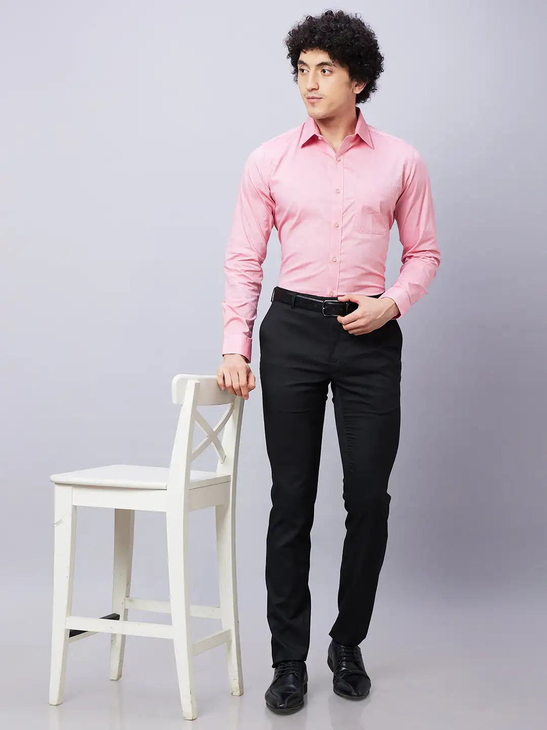 Raymond Men Blue Structure Slim Fit Cotton Shirts