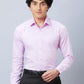 Raymond Men Orange Structure Slim Fit Cotton Shirt