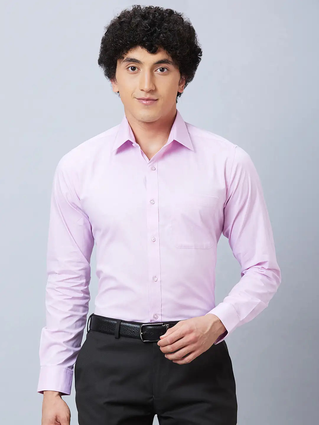 Raymond Men Orange Structure Slim Fit Cotton Shirt