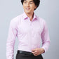 Raymond Men Orange Structure Slim Fit Cotton Shirt