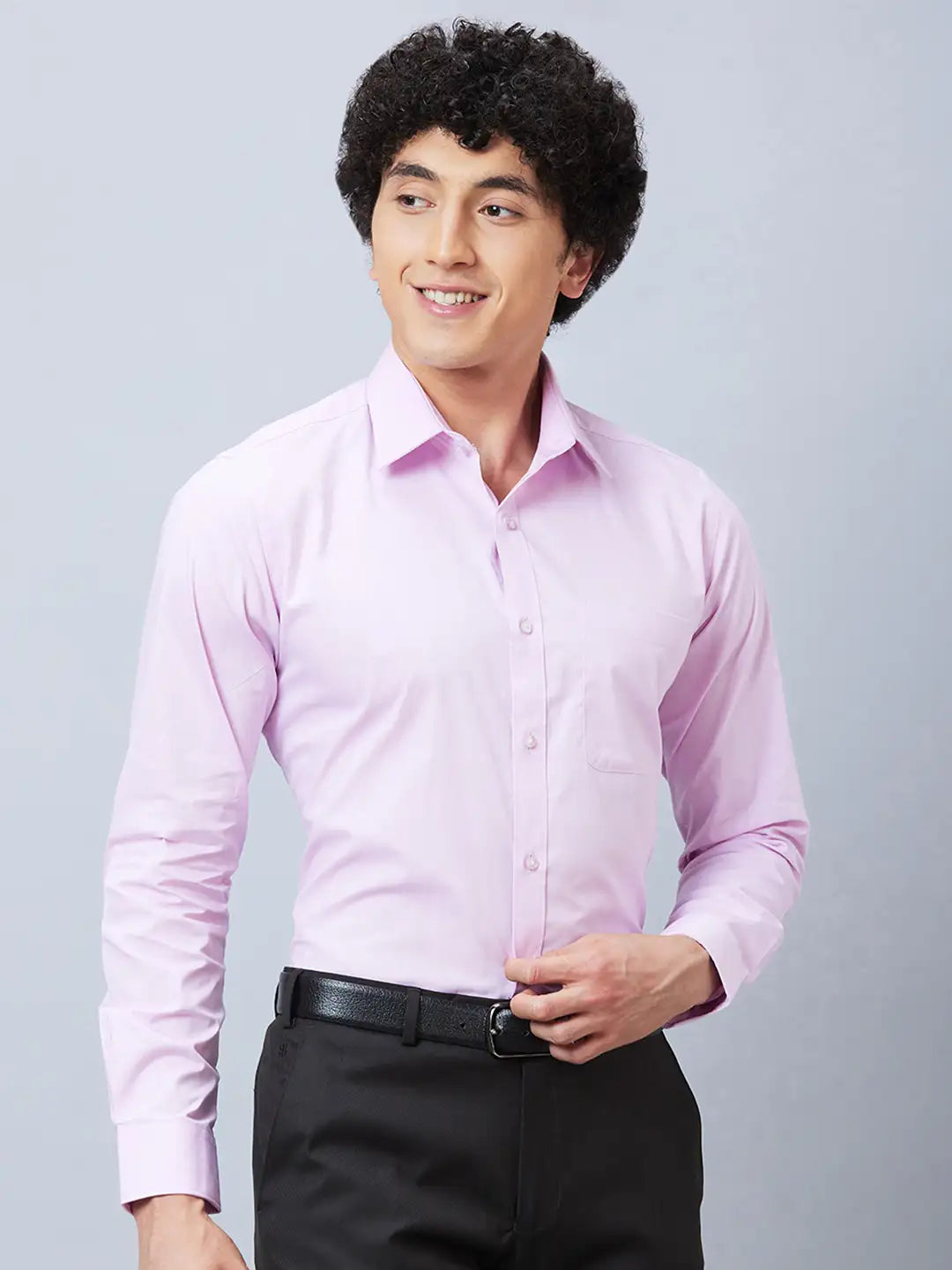 Raymond Men Orange Structure Slim Fit Cotton Shirt