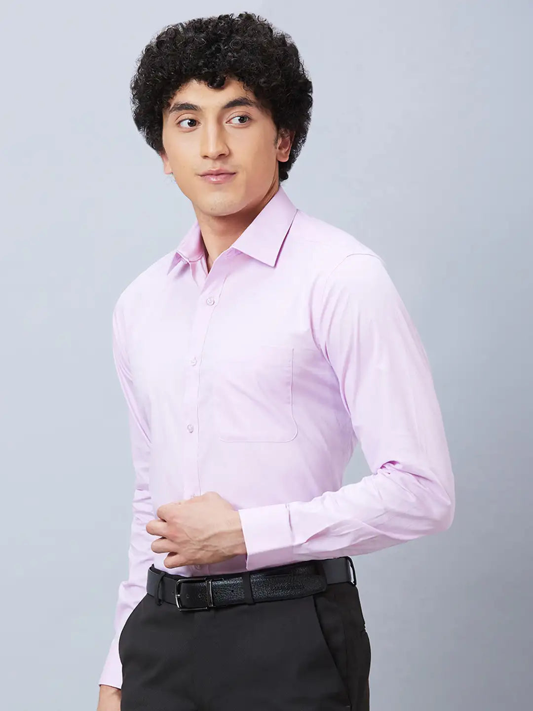 Raymond Men Orange Structure Slim Fit Cotton Shirt