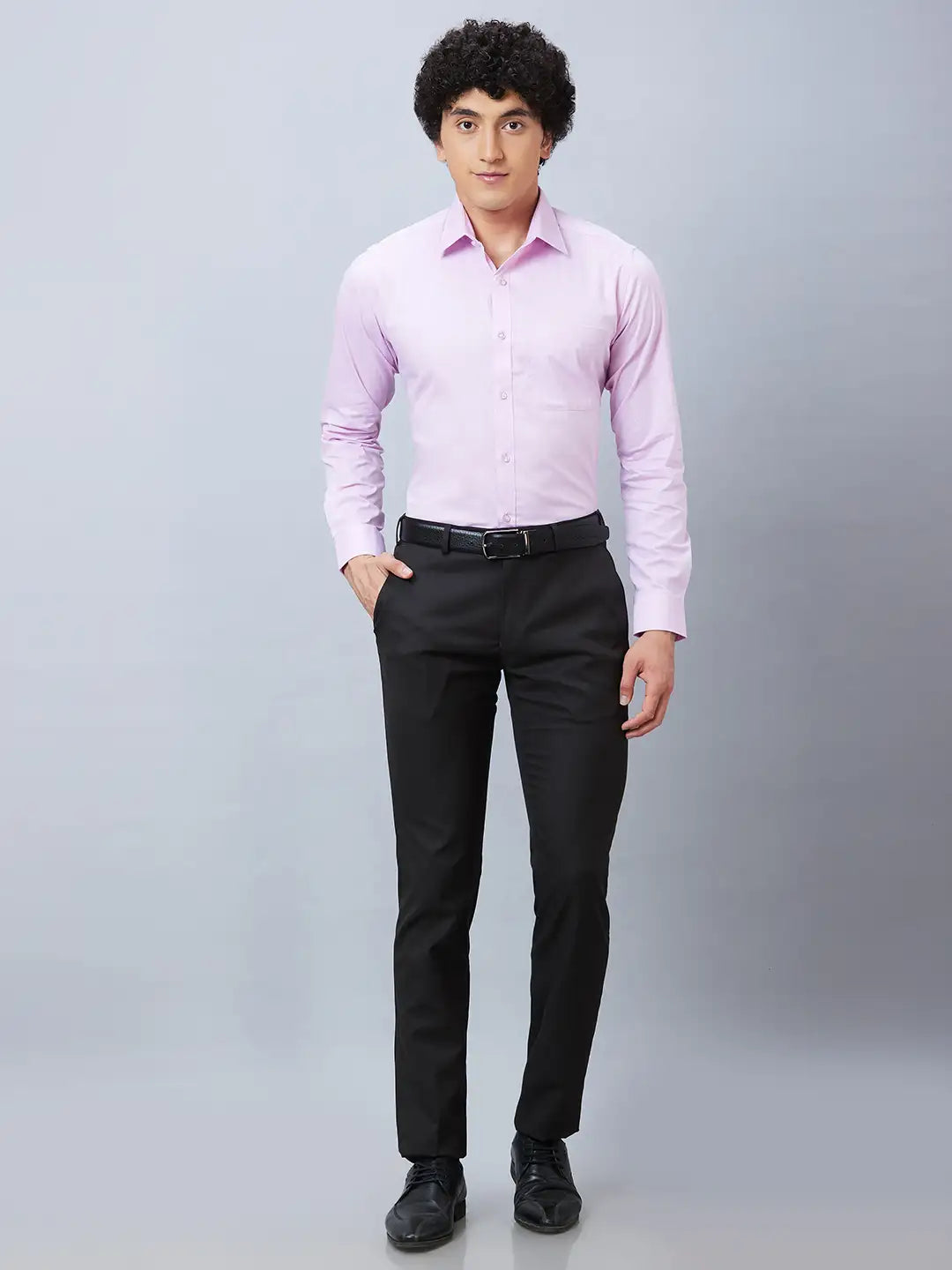 Raymond Men Orange Structure Slim Fit Cotton Shirt