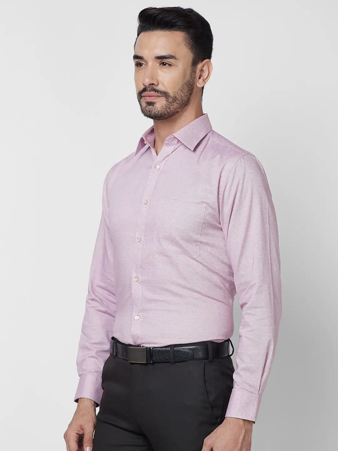 Raymond Men Blue Structure Slim Fit Cotton Shirt