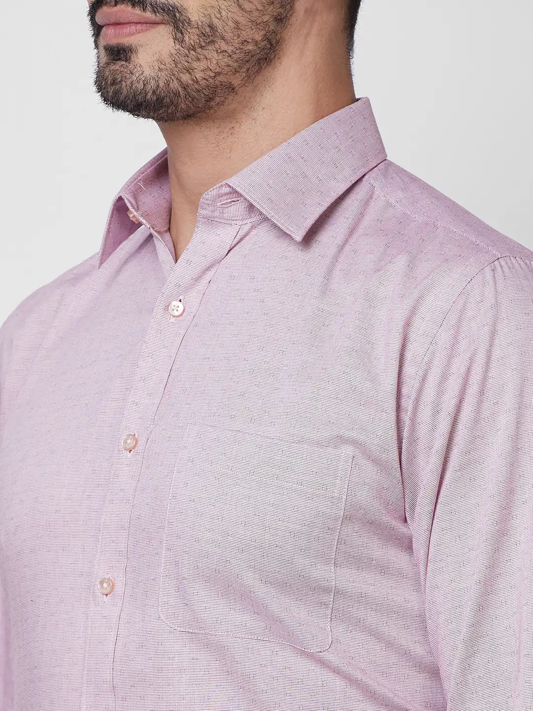Raymond Men Blue Structure Slim Fit Cotton Shirt