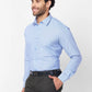 Raymond Men Blue Structure Slim Fit Cotton Shirt