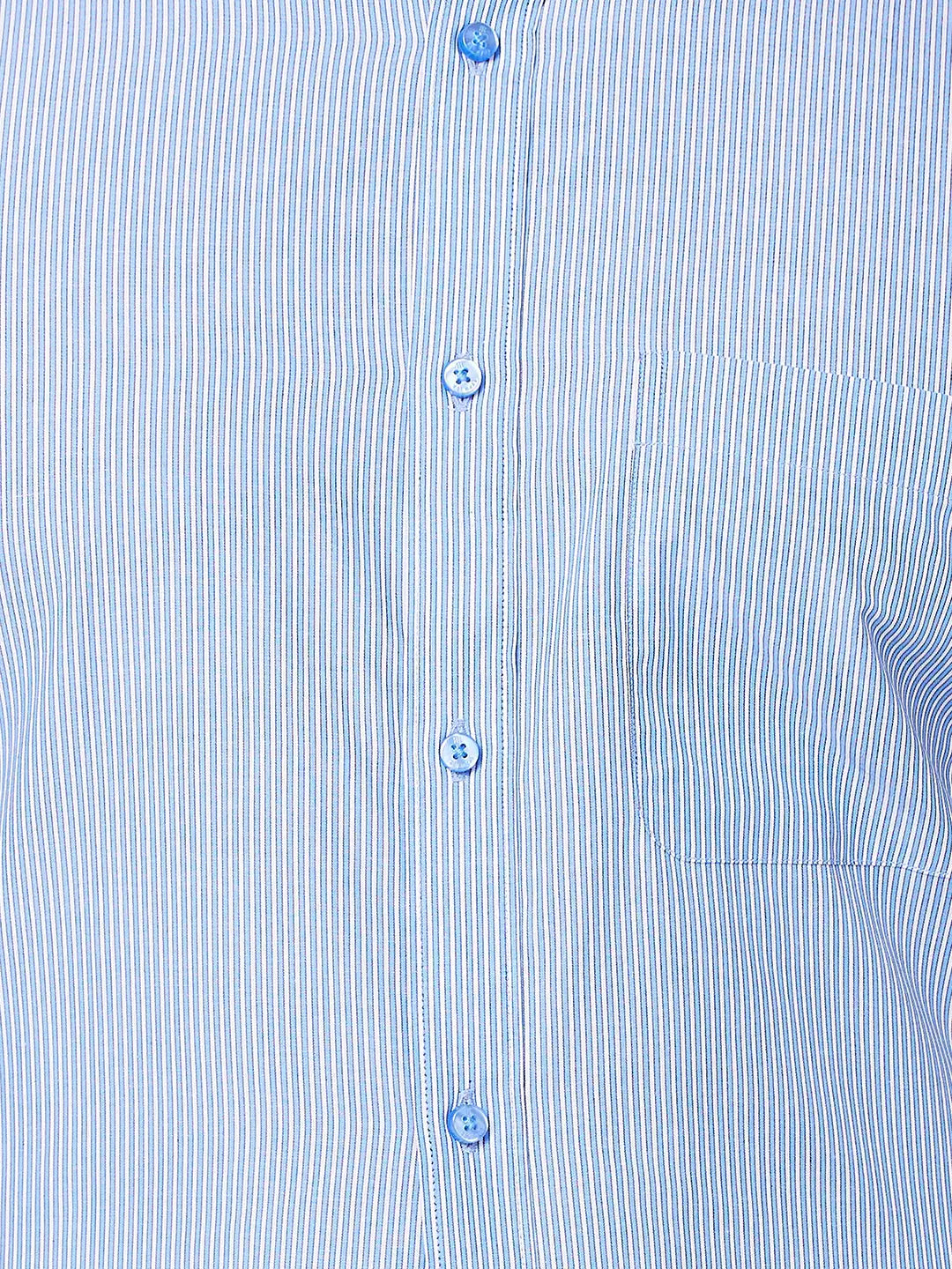 Raymond Men Blue Structure Slim Fit Cotton Shirt