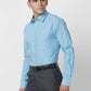 Raymond Men Green Structure Slim Fit Cotton Shirt