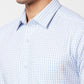 Raymond Men Blue Structure Slim Fit Cotton Shirt