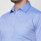 Raymond Men Blue Structure Slim Fit Cotton Shirt